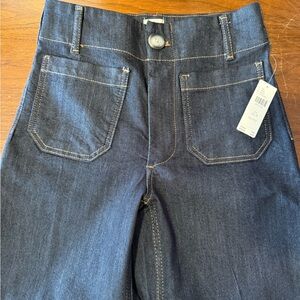 NWT Anthropologie Maeve Dark Blue Cropped Jeans